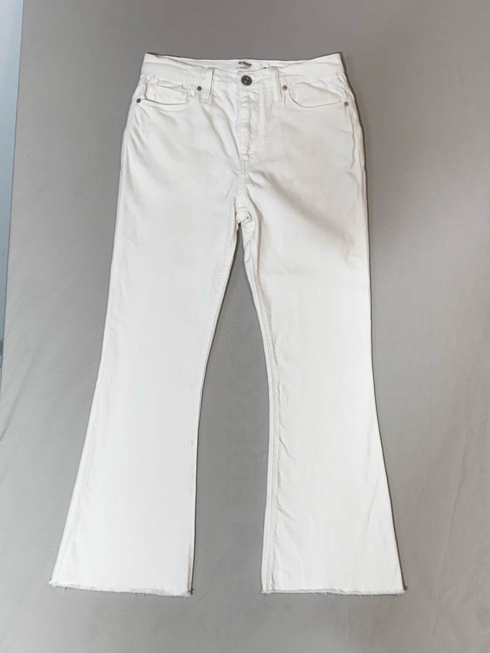 Hudson Barbara Boot Cut White Denim Jeans Size 26 EUC Preppy Summer Classic